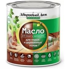 Масло деревозащитное Здоровый дом для террас и деревянных полов 0,75 л, слоновая кость