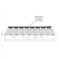 Уплотнитель для профнастила С20 верхний (10 шт по 1.15м)