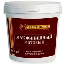 Лак матовый прозрачный для декоративной штукатурки 31557 ( 1кг) ТМ "ELITE-DECOR"